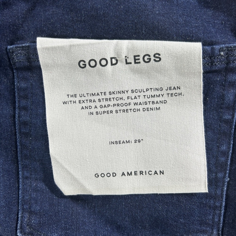 NWT Good American Size 10/30 Good Legs Dark Blue Skinny Jeans Sculpting Slimming - Picture 8 of 12